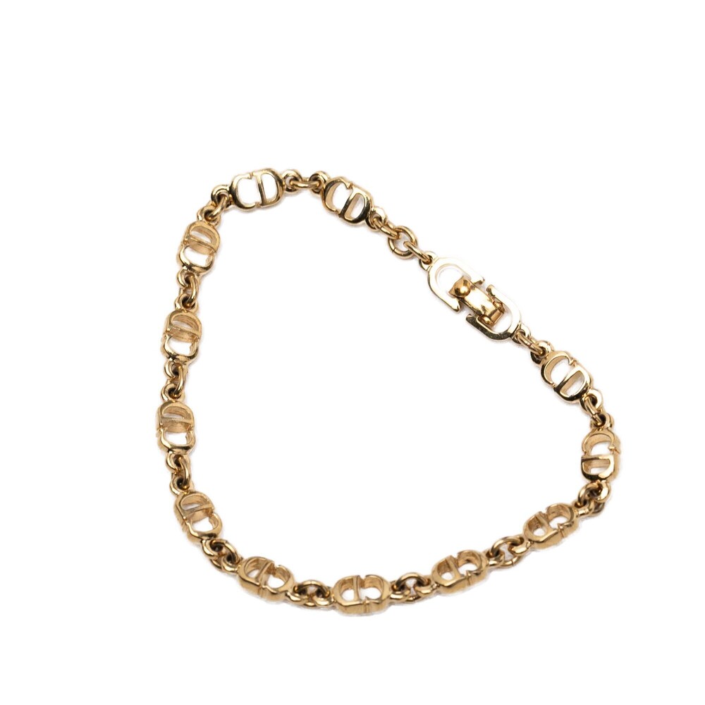 Pre-Loved Dior Gold Plated CD Logo Chain Link Bracelet - Picture 2 of 5